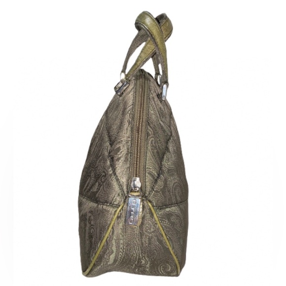 Etro Olive Green Nylon Bag 💚✨ with Leather Trim 👜Vintage vibes - Picture 3 of 7